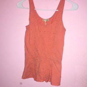 Peach peplum top